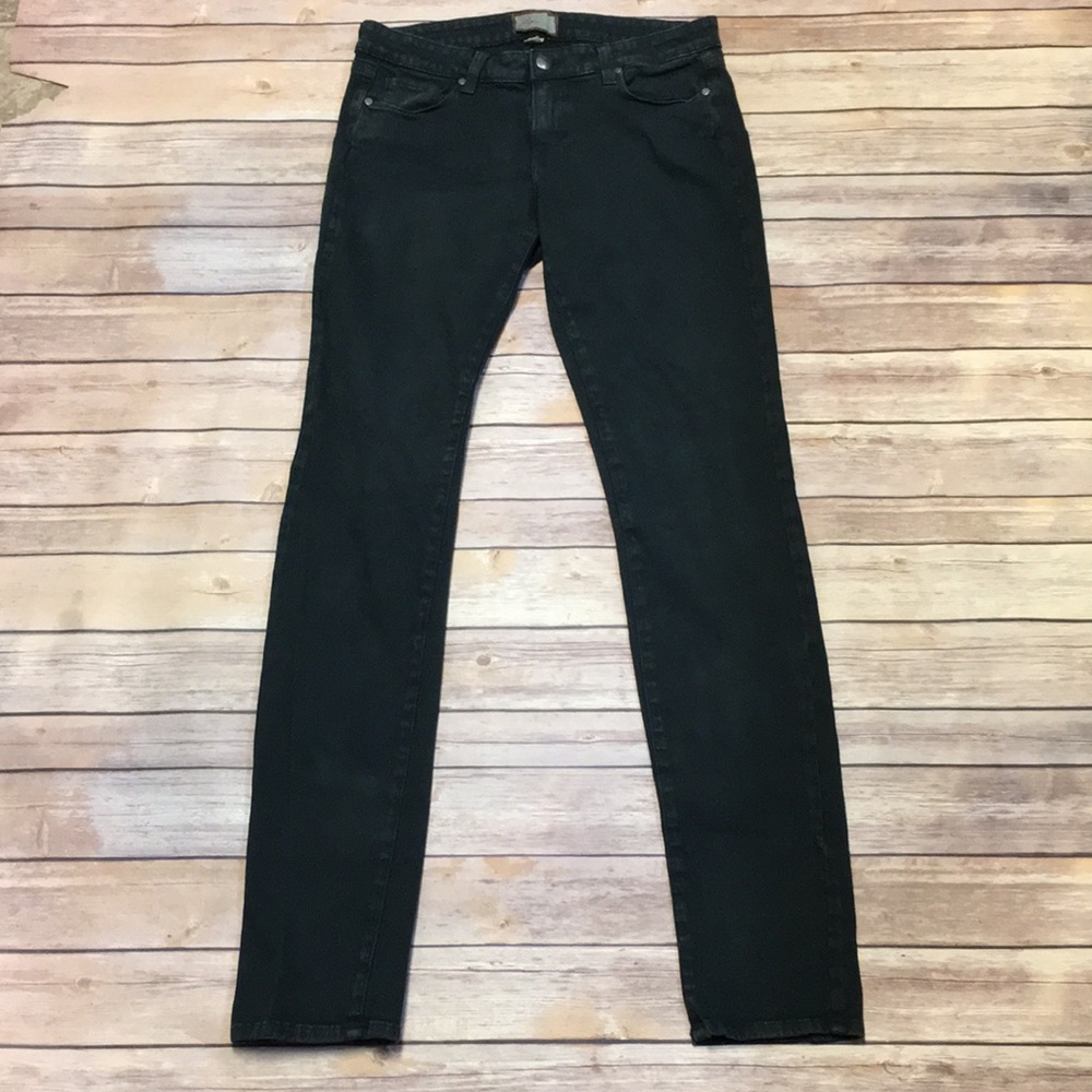 Paige Forest Green Peg Skinny Jeans